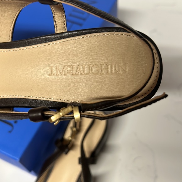 J. McLaughlin Agyness Brown Heels with Horsebit Detail - Picture 10 of 12